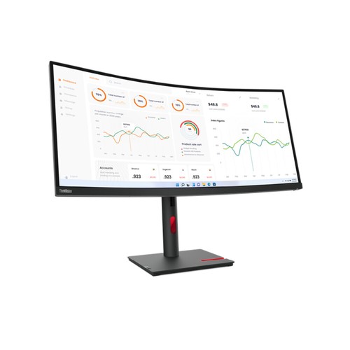 Lenovo ThinkVision T34w-30 34" Wide Quad HD LED Curved Monitor Aspect Ratio 21:9 - Picture 2 of 4