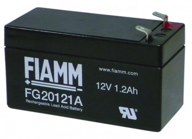 BATTERIA FIAMM FG20121A 12V 1,2A PIOMBO 1.3Ah ANTIFURTO LAMPADA ELETTROMEDICALE