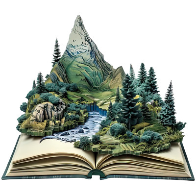 XXL 18X18 Car Sticker Book with Mountain Landscape Weatherproof Vinyl Sticker