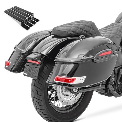 Hard saddlebags DW 33l + fixation kit for Yamaha XVS 650 A Drag Star Classic