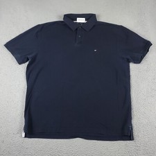 Tommy Hilfiger Polo Shirt Mens XL Blue Casual Short Sleeve Adult 