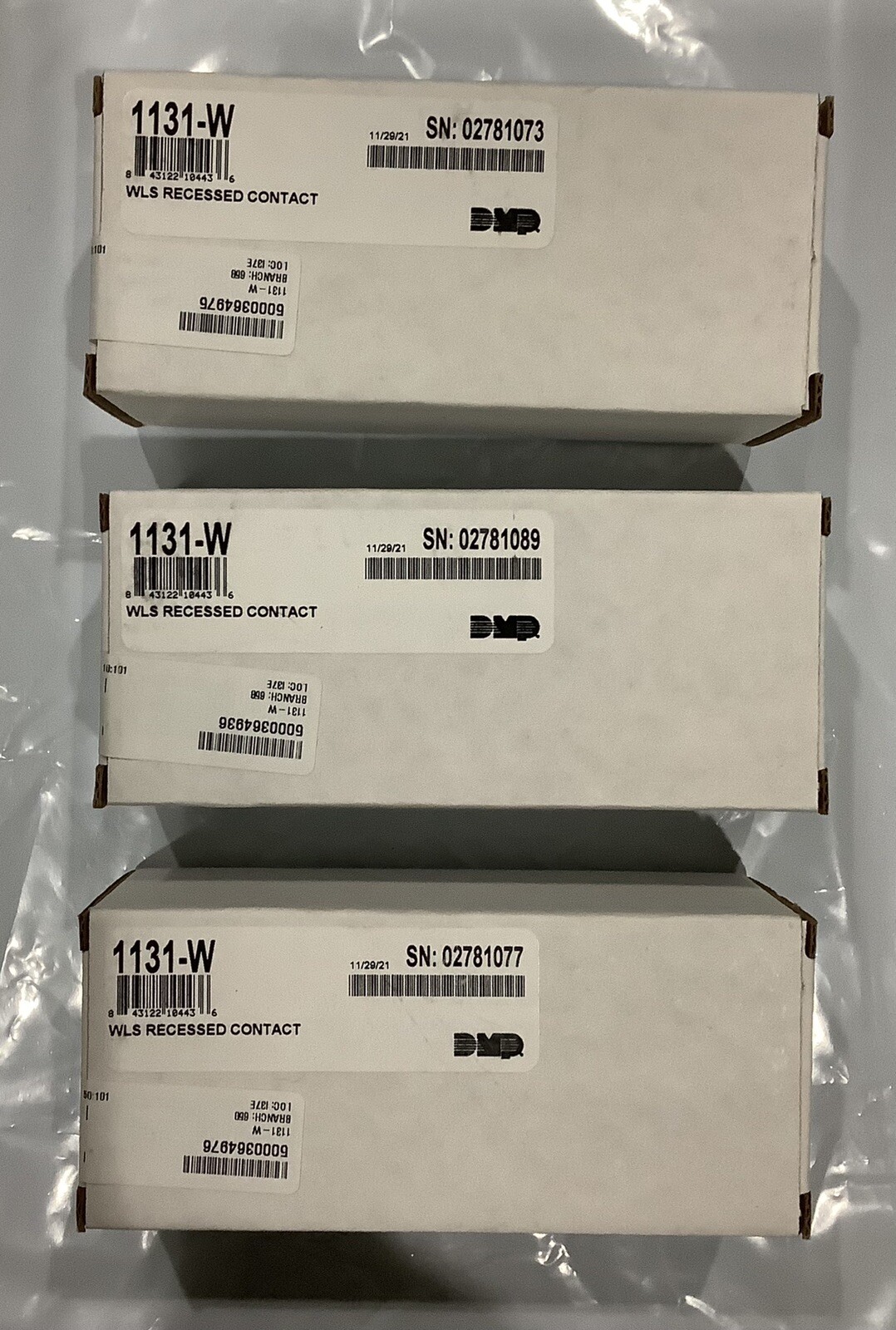 Lots of 3 Brand New DMP 1131W Wireless Recessed Contact_ Free Shipping