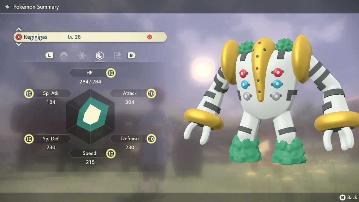 REGIGIGAS STARTER ALPHA SHINY 🌟 Pokemon Legends: Arceus, EV Trained