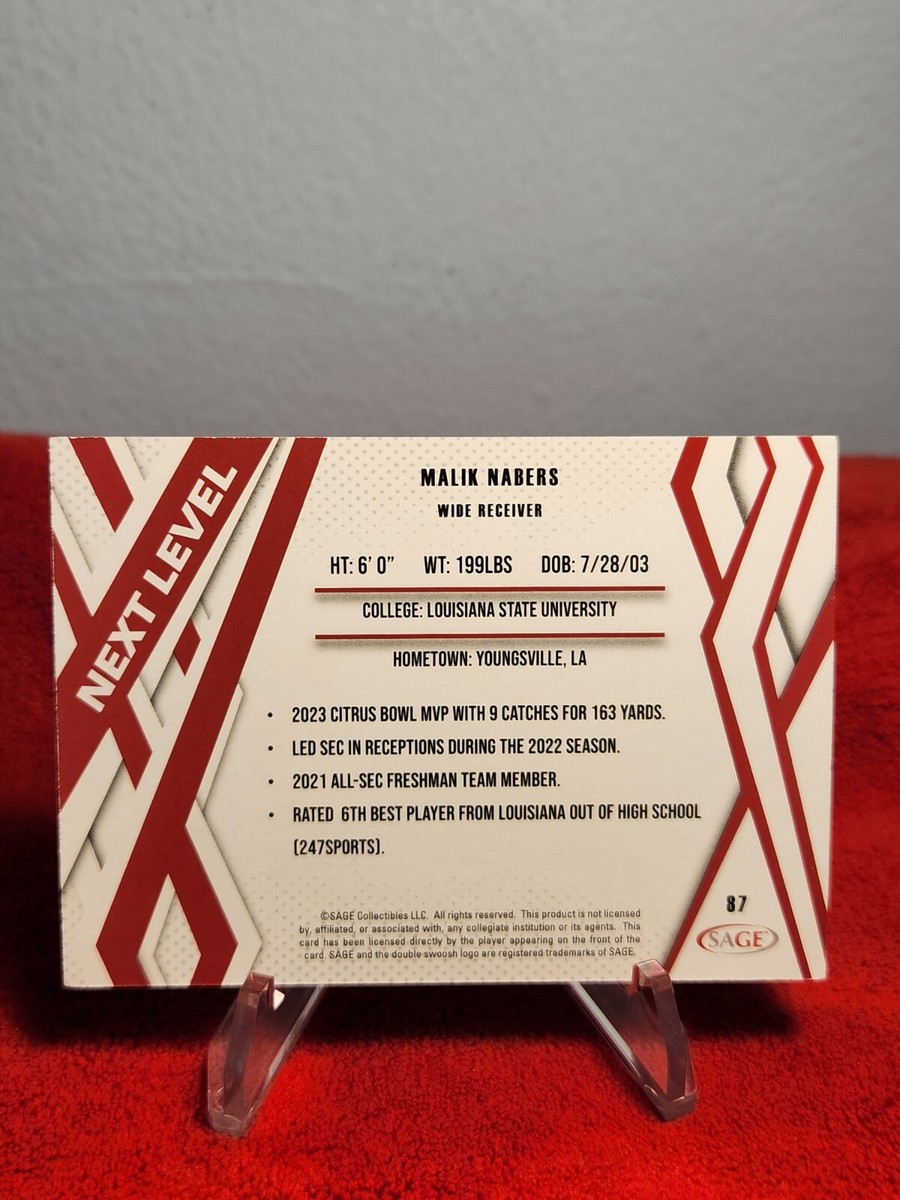 2024 SAGE High Series Blue Next Level #87 Malik Nabers LSU