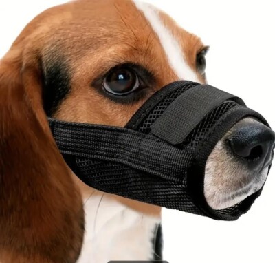 Hunde-Sicherheits-Maulkorb, Maulkorb, verstellbar, Beißen Bellen, Kauen Schwarz