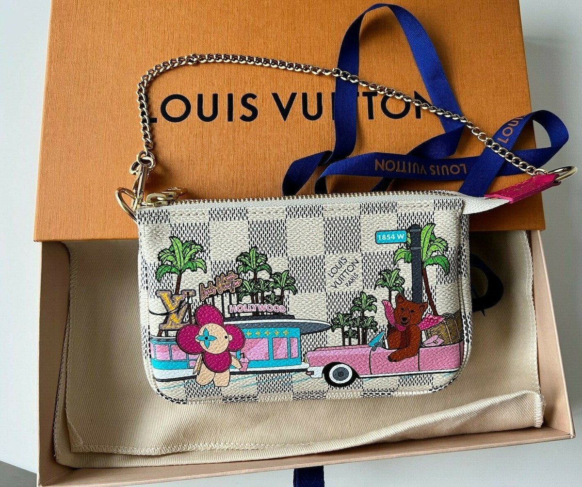 Louis Vuitton Mini Pochette, Holiday Animation Azur Birds, New in Box WA001