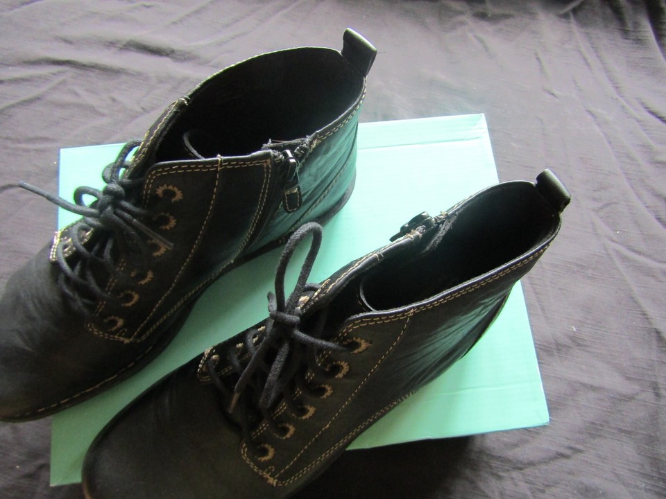 Clarks "Nailsea North" Black Leather Comfort Ankle Boots size 8 D eBay