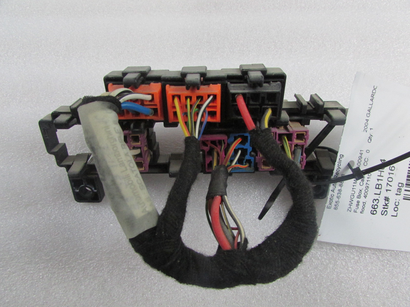 Lamborghini Gallardo, Coupe, Relay Wire Harness, Used, P/N 400971107