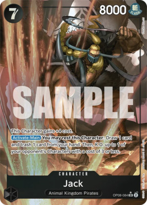One Piece Two Legends Jack Alt Art OP08-084 NM english