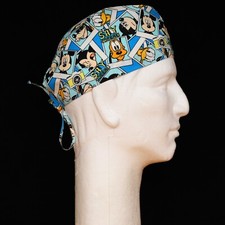 Disney Characters Goofy Mickey Mouse Polaroid Film Strip Theme Scrub Hat