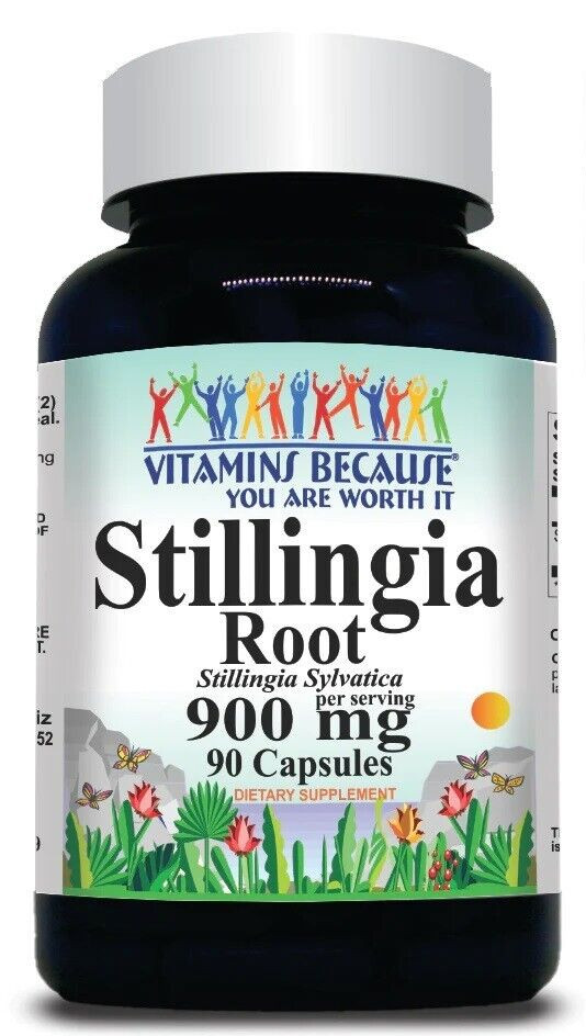 Корень Стиллингии (сильватики), 900 мг, 100 капсул