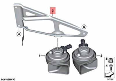 Genuine BMW M3 M3 CRT E90 E92 E93 CRT Cabrio Coupe Bracket Horn 61337838541