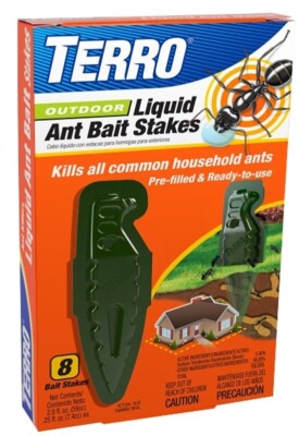 Terro Outdoor Liquid Ant Killer 8 Bait Stakes T1813 ~ 1 Pack