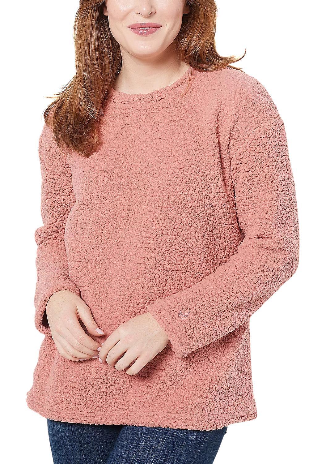 Cuddl Duds Cloud Fleece Pullover Top Vintage Rose eBay