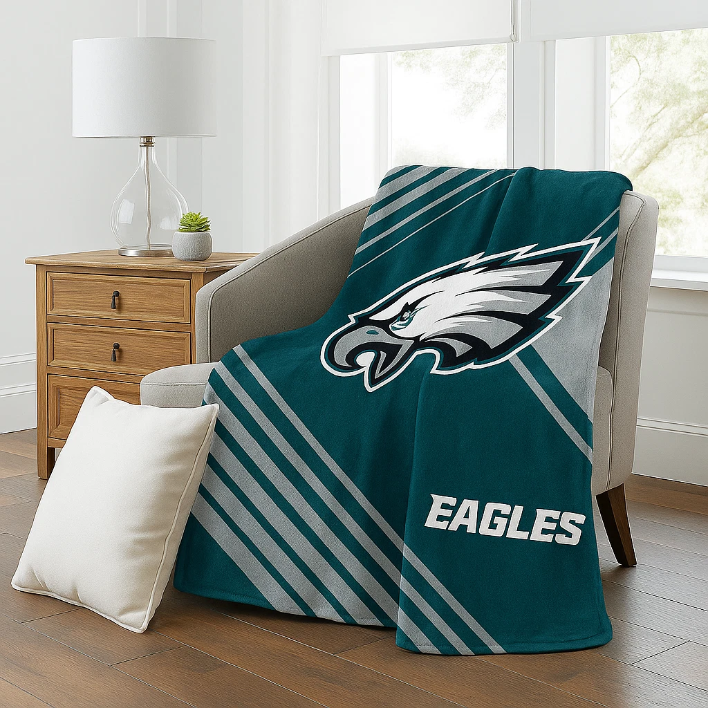 Philadelphia Eagles football Plush Blanket, Soft & Warm