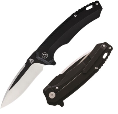 QSP Knife Woodpecker Folding Knife 3.75'' Bohler M390 Steel Blade Titanium Handle