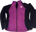 New Balance Womens Pink & Gray Microfleece & Quilted Shell Zip Jacket Size L — photo 1