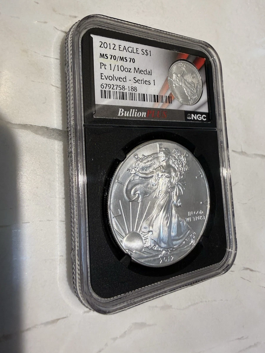 2012年 アメリカン・イーグル銀貨 MS 70 NGC ウェストポイント 2012年 アメリカン・イーグル銀貨 MS 70 NGC ウェストポイント
