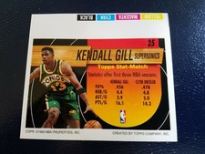 Kendal Gill Supersonics 1994 Topps Black Gold #25 PRE PRINT BLACK FRONT PROOF