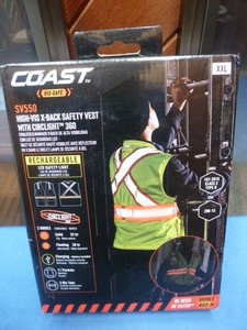COAST High Visibility Safety Vest SV550 360~Rechargeable ~ Size XXL