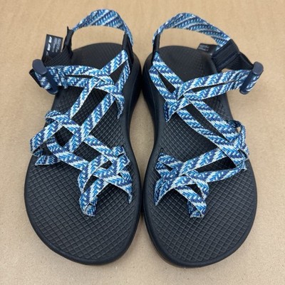 Chaco Z Cloud X2 Womens Toe Loop Sandals Blue White Hiking Outdoor Shoes Size 7
