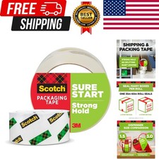 Scotch Sure Start Shipping Packaging Tape, 1.88" x 54.6 yd, Designed for Packing