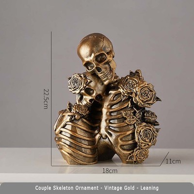 High-Quality Artistic Romantic Skeleton Figurine Gothic Design fits Home Decor