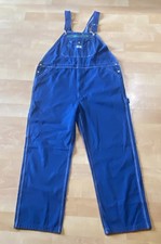Vtg Liberty Denim Bib Overalls Mens 52x30 Blue Workwear Carpenter 8 Pockets EUC