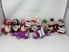 The Disney Store Alice In Wonderland Lot Of 10 Bean Bag Plush Toys All With Tags