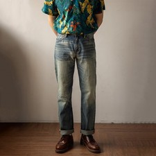 NEW Red Tornado D10 Retro Slim Jeans Men's Raw Selvedge Denim Pant Straight Jea