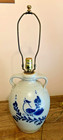 Vintage Rowe Pottery Handmade SaltGlazed Ethan Allen 25" Electric Lamp w Handles