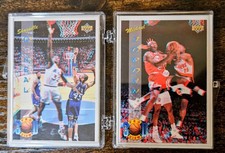 1993-94 Upper Deck  3D Jordan+ Shaq Rare Left Pv Logo Inverted Holo Jordan Shoe