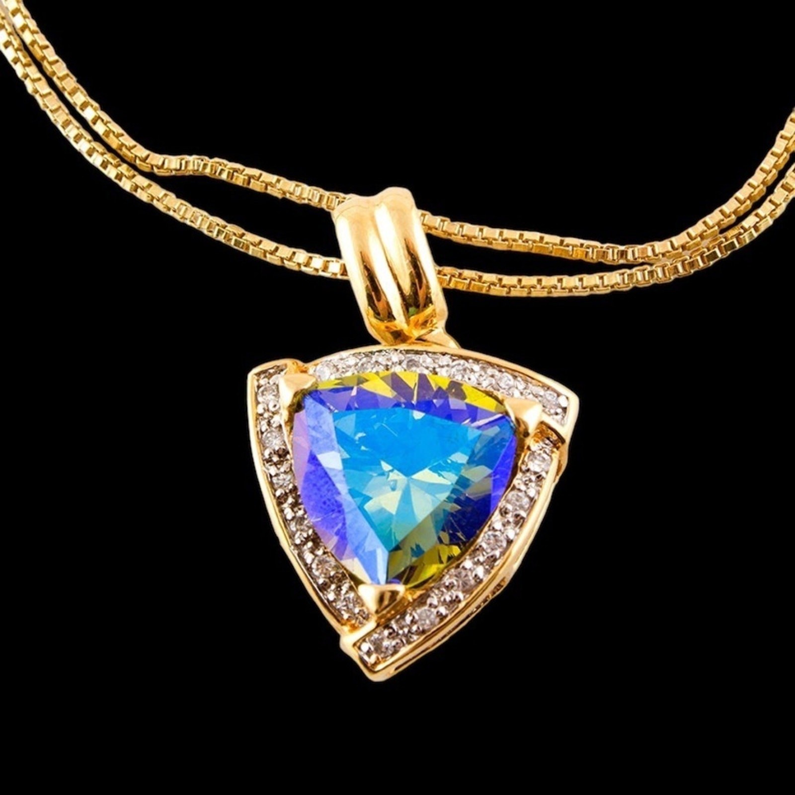 14Kt Gold Over Solid Silver Certified Gemstone an… - image 2