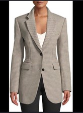 THEORY Super Cinch Blazer Jacket Suit Separates Fremont Plaid Size 6