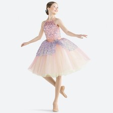 Revolution Dancewear Youth Girl's Forgotton Overture RC24545 Dress - Salmon -MC