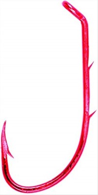 Eagle Claw L181RGH-4 LZR Sharp Worm Hooks Size 4 Red