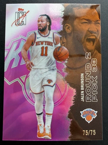 Jalen Brunson 2025-26 Topps Signature Class 75/75 Maganta Refractor Knicks #58