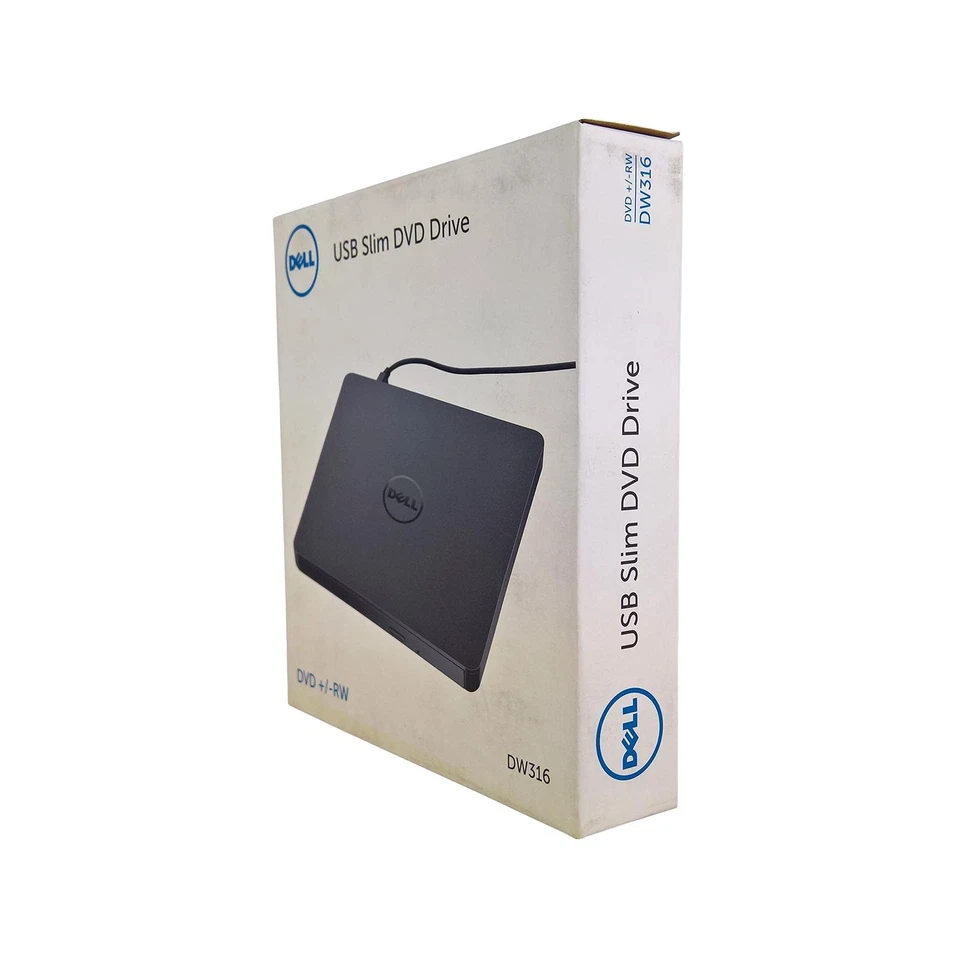 Dell Slim DW316 - Disk drive - DVD±RW (±R DL) / DVD-RAM - 8x/8x/5x - USB 2.0 - E - Image 2 of 4