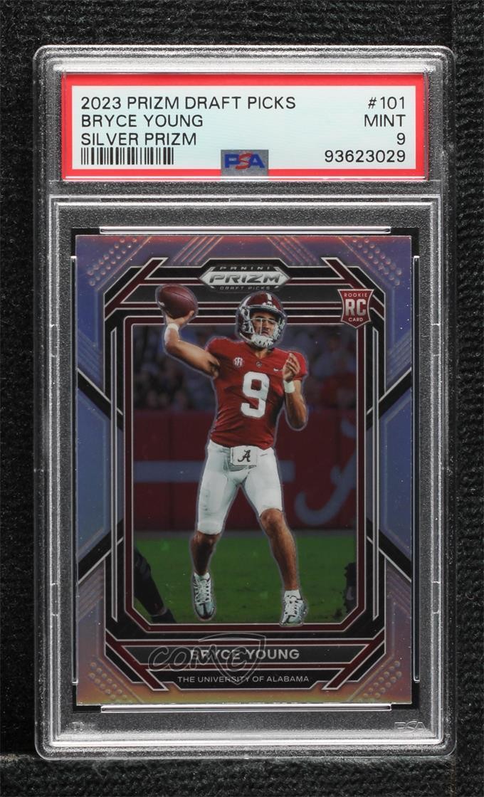 2023 Panini Prizm Draft Picks Silver Bryce Young #101 PSA 9 MINT Rookie RC 7gk
