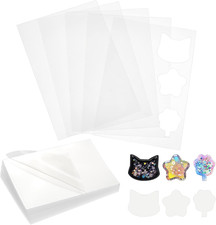 50PCS Resin Shaker Film Sheets Clear PET Sealing Film for DIY Jewelry Mold