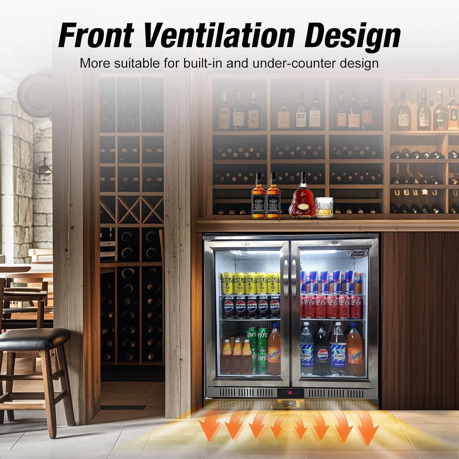 Euro Grand 198L Under Bench Beer Back Bar Fridge Mini Freezer Refrigerator - Picture 15 of 16