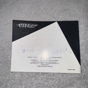 Q*bert MANUAL ONLY (Nintendo Entertainment System, 1989) NES Instruction Booklet