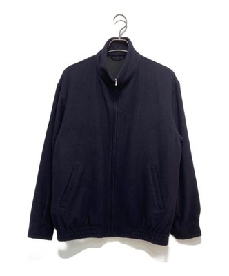 COMOLI Men's Navy Cashmere Track Jacket, Silk L, Japanese Made
