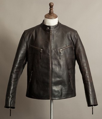 Stewart Leather Horsehide Motorcycle Jacket Edwin x Blitz Made in Italy RiRi Zip