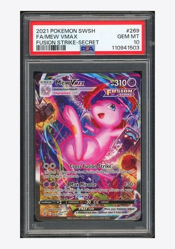 Pokemon PSA 10 Mew VMAX Secret Rare 2021 269/264 Fusion Strike English