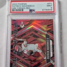 2023 Panini Phoenix Fire Forged Red Patrick Mahomes II #FF-1 /199 Chiefs PSA 9