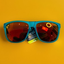 NEW Body Glove Turquoise Polarized Mirrored Sunglasses Orange Fire Lens 100 UV