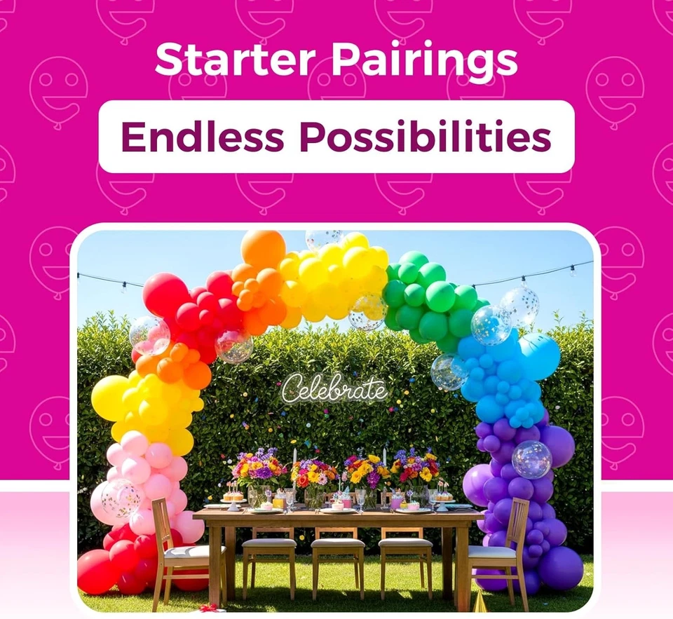 30 Globos Arco Iris Coloridos 18" Látex Helio Aire Fiesta Boda Cumpleaños Decoración Foto 3 de 4