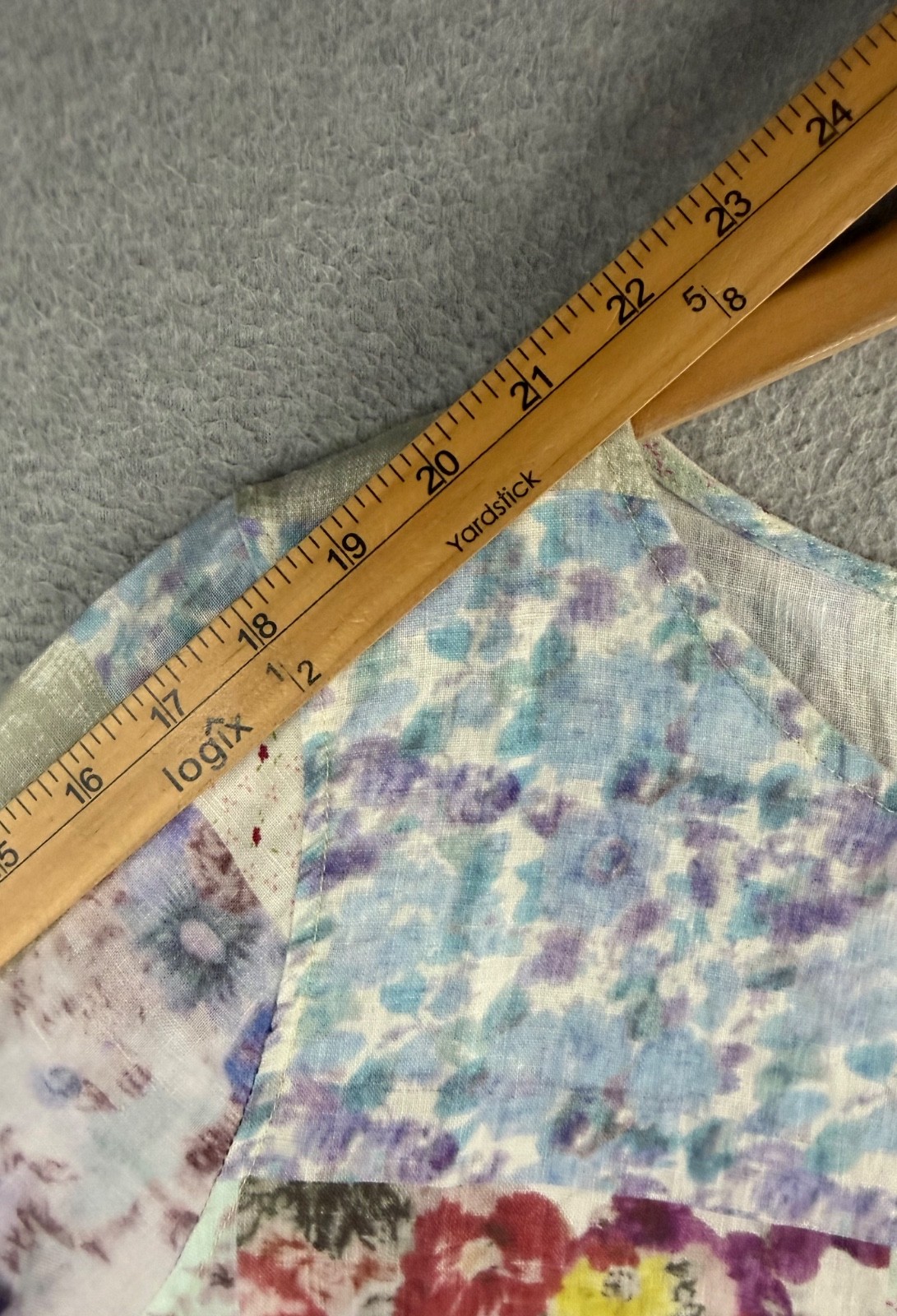 John Mark Blouse Womens Medium Patchwork Floral L… - image 4