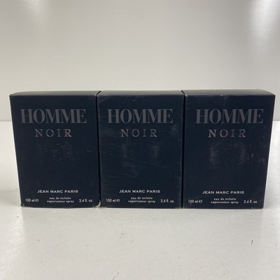 LOT x3 HOMME NOIR by Jean Marc Paris 3.4 Fl Oz Eau De Toilette Men s Cologne EDT